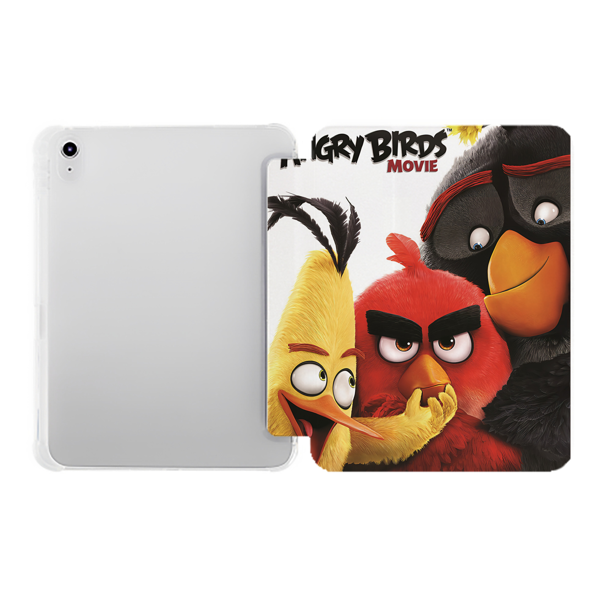 （画像用） Angry Birds アングリーバード IPad ケース ペン収納付き 三つ折りスタンド PUレザー×シリコン 対応機種9.5/10.5/10.9インチ